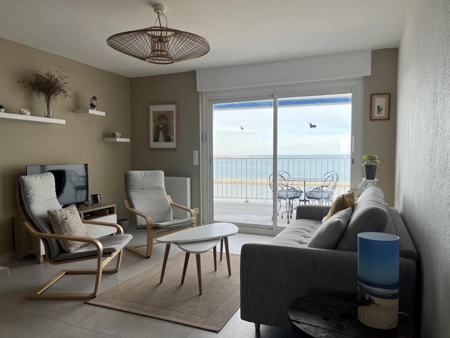 As21932 - Appartement P3 Magnifique Vue Mer En Dernier Etage Sur Le Front De Mer Ле-Гро-дю-Руа Екстер'єр фото